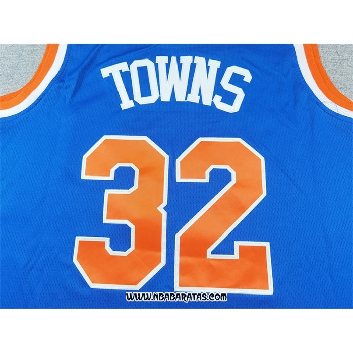 Camiseta New York Knicks Karl-Anthony Towns #32 Icon 2024-25 Azul